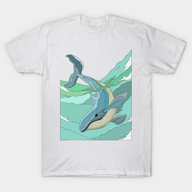 Whale-cartoon T-Shirt by Amartwork